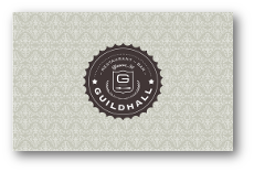 guildhall logo over off white background with design